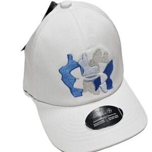 Under Armour Hat Cap Strap Back Youth One Size White Embroidered UA Free Fit